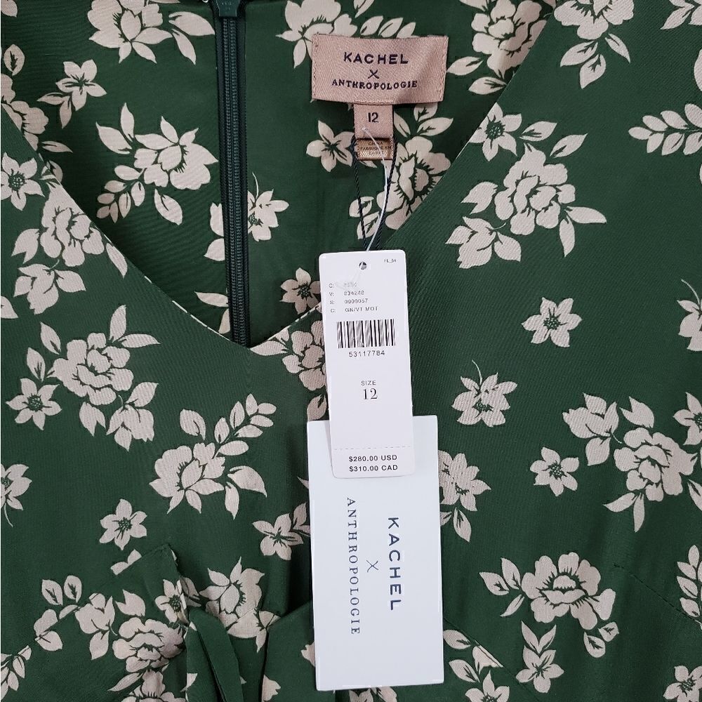 Anthropologie Kachel Saiorse Floral Midi Dress Size 12 NWT - Picture 7 of 10